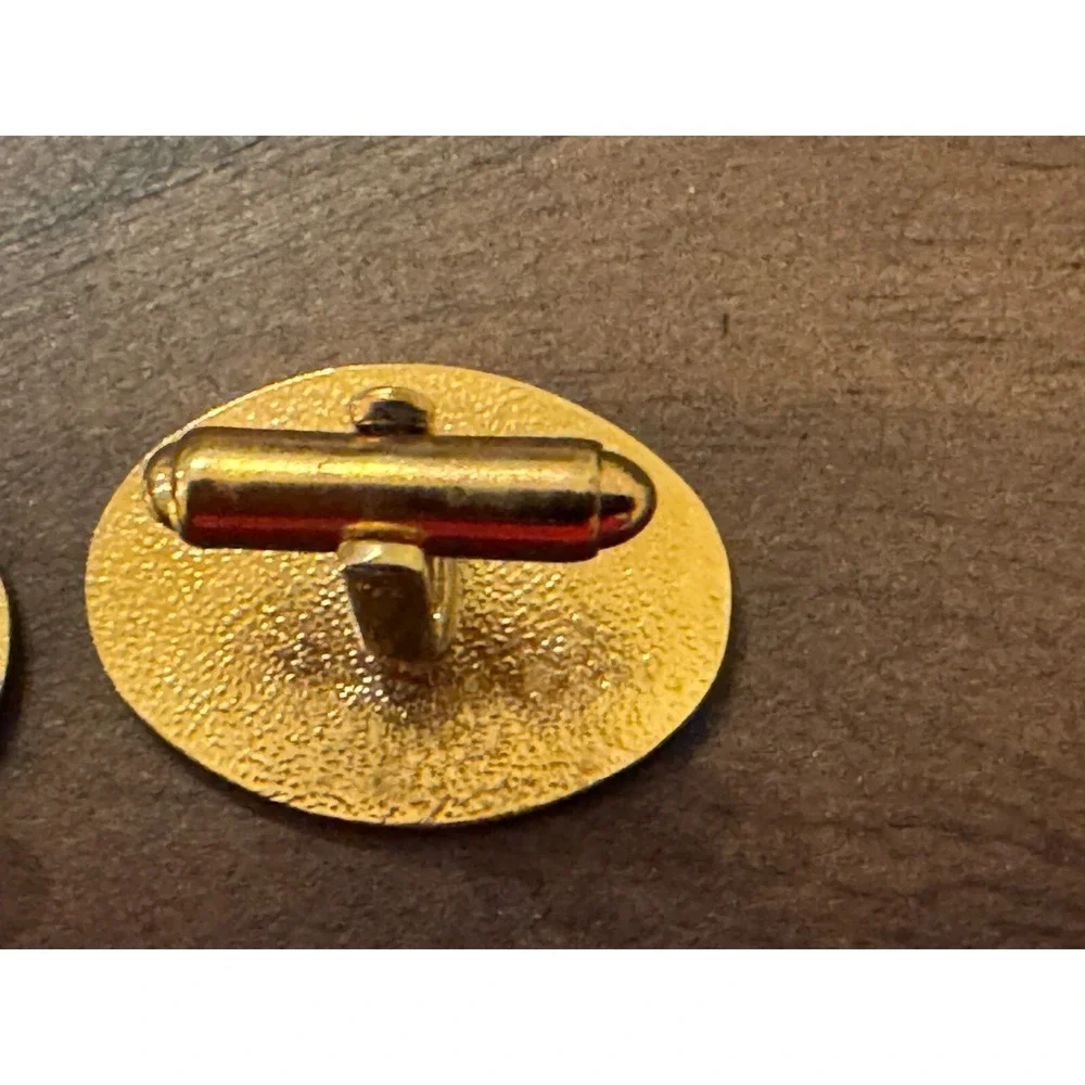 Vintage Avon Ford Model T Gold Tone‎ Enamel Cufflings Men